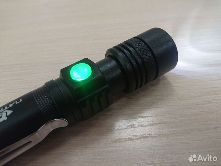 Тактический аккум. фонарь c T6 (1100Lx /Алюм/USB)