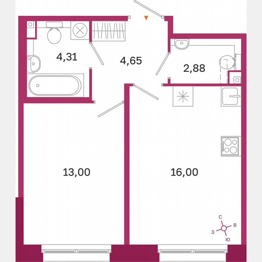 1-к. квартира, 40,8 м², 2/10 эт.