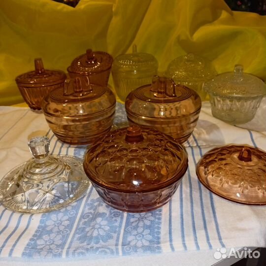 Ссср:Вазы,Конф-цы,Крем.Чайники-Хруста/Стекл/Фарфор