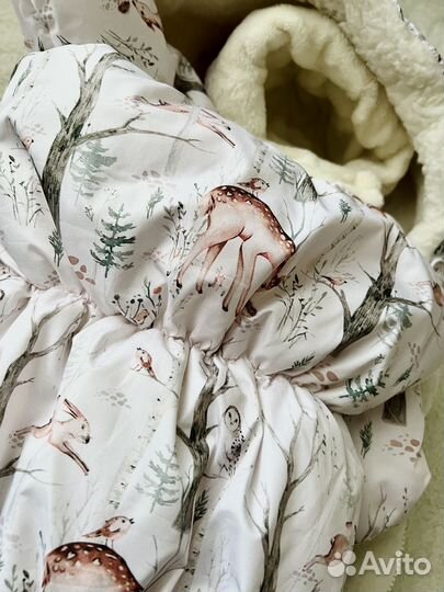 Конверт зимний на овчине + комбинезон