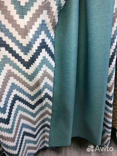 Шторы рогожка геометрия