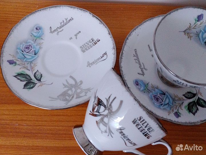 2 Чайные пары на серебряную свадьбу