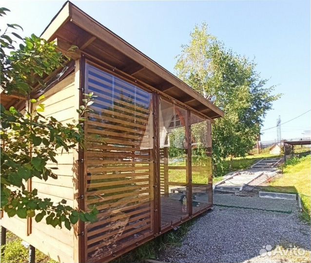 Мягкие окна с москитными пвх сетками для террас