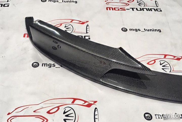 Губа (сплитер) переднего бампера карбон BMW 3 F30