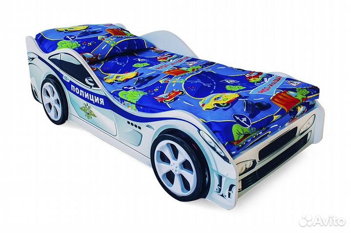 Детская кровать машина «Полиция»