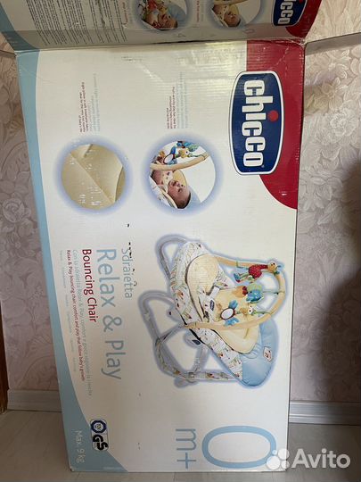 Шезлонг детский chicco relax & play