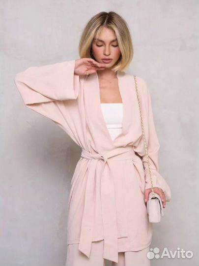 Костюм летний с кимоно и брюками 46 новый