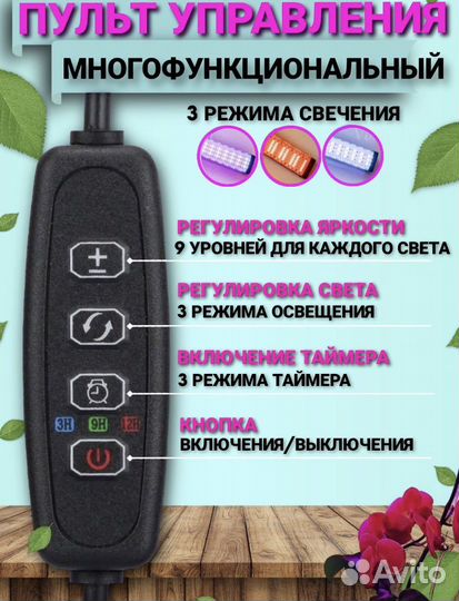 Фитолампа на прищепке