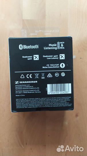 Беспроводные наушники Sennheiser CX 6.00 BT