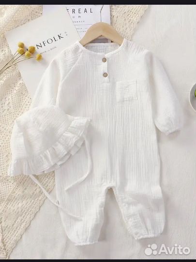 Комбинезон летний муслиновый 74