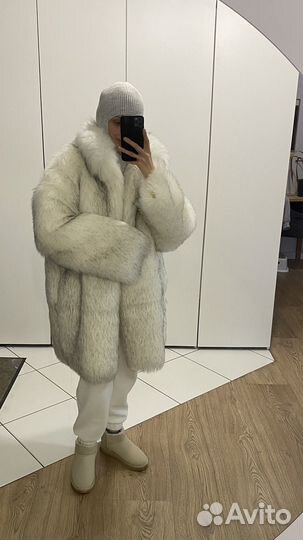 Шуба винтажная под песца