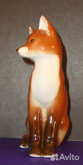 Фарфоровая статуэтка. Лиса. лфз