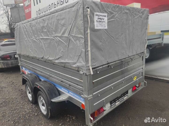 Прицеп 3015 с 2-мя бортами и тентом