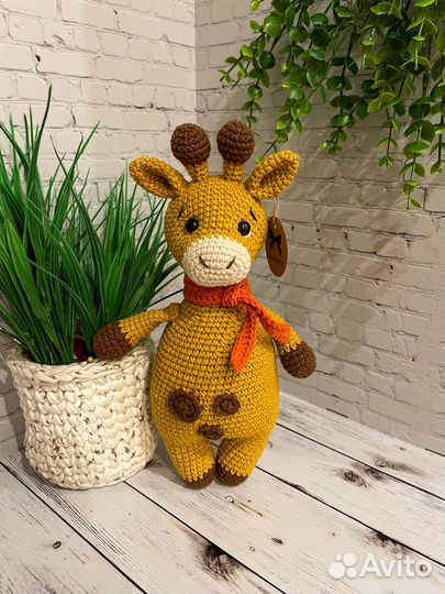 Жирафик мягкая игрушка вязанная