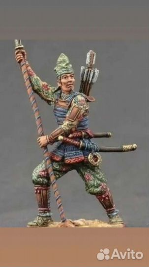 Фигурка 54-мм. Самурай с копьем