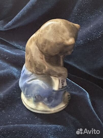 Мишка с балалайкой городница медведь фарфор СССР