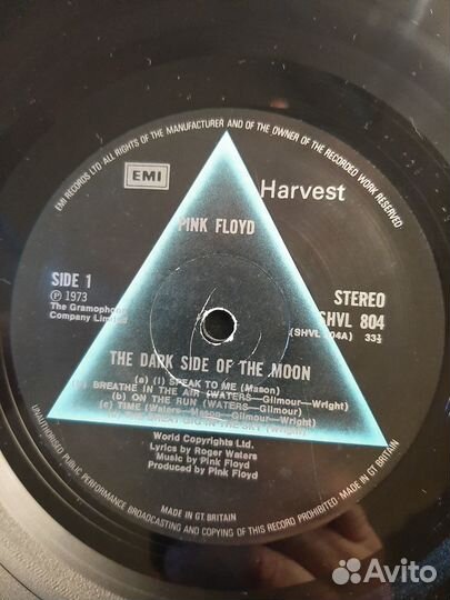 Pink Floyd /THE dark side OF THE moon /1973 harves