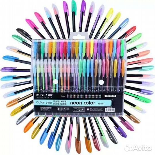 Ручка гелевая для рисования, набор 48 цветов