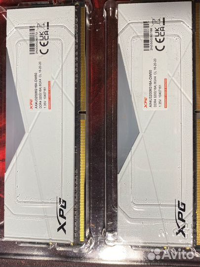 Оперативная память xpg ddr4 2x8gb(16gb) cl 16