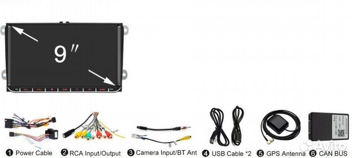 Магнитола Volkswagen/Seat/Skoda на Android (Новая)