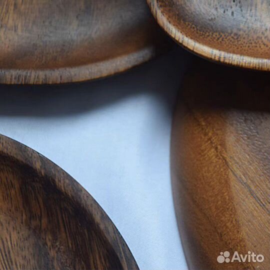 Тарелки из дерева. Деревянная свадьба, новинка