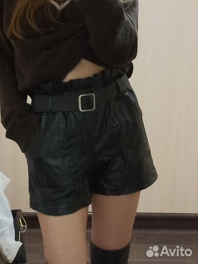 Шорты эко кожа