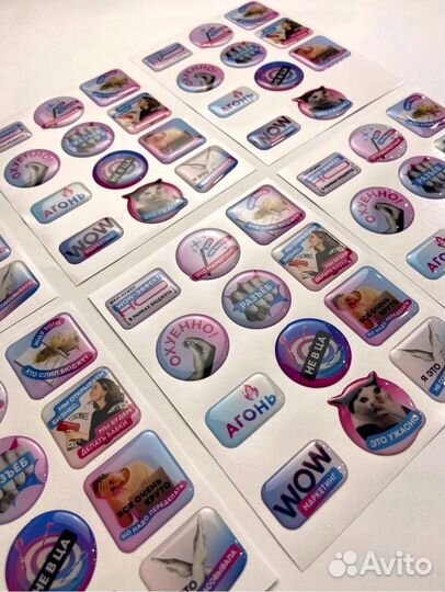 Объёмные наклейки 3D стикеры с Вашим дизайном