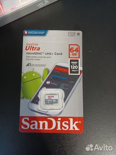 Карта памяти micro sd 64 gb