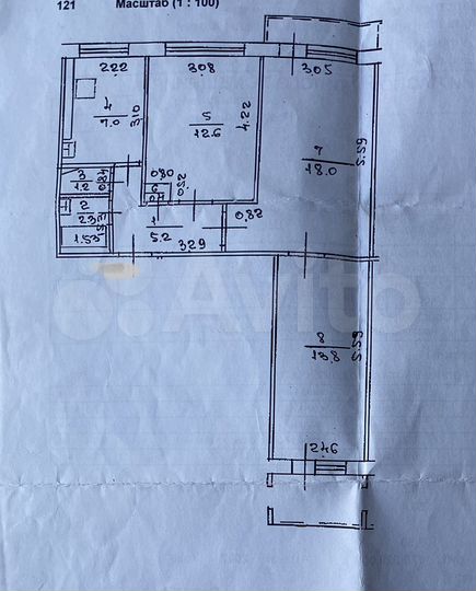 3-к. квартира, 66 м², 4/9 эт.
