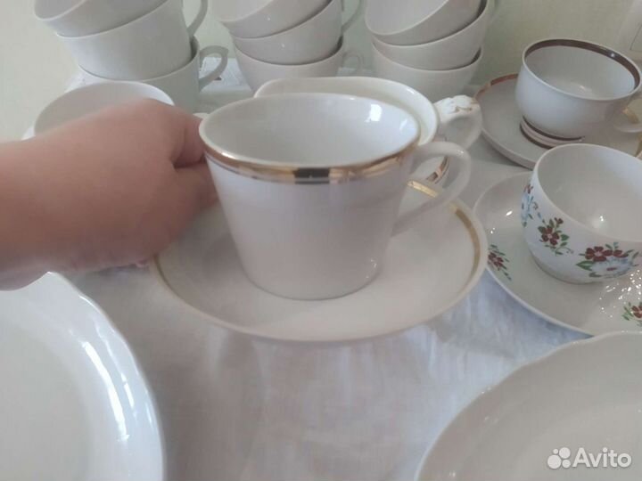 Фарфоровая посуда чайные пары молочник