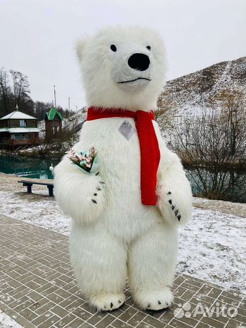 Аэрокостюм медведя, ростовая кукла костюм