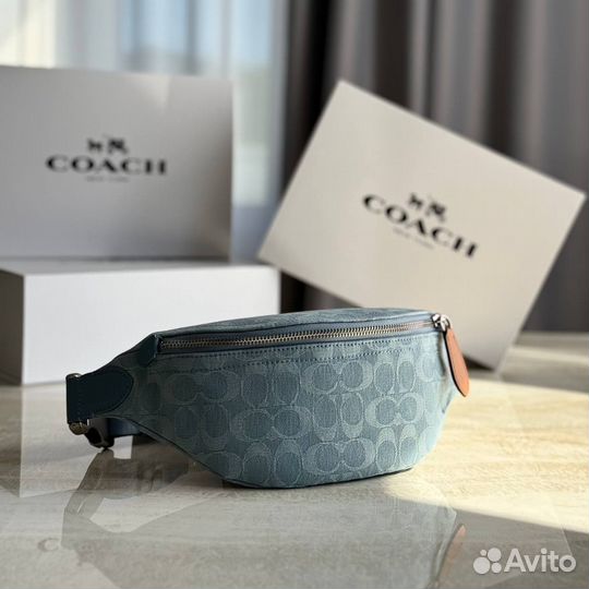 Поясная сумка coach джинсовая