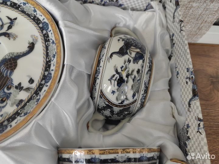 Новый чайный сервиз. Фарфор под гжель