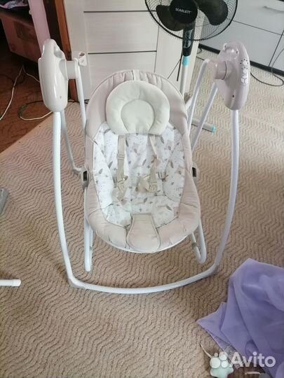 Детские электронные качели шезлонг