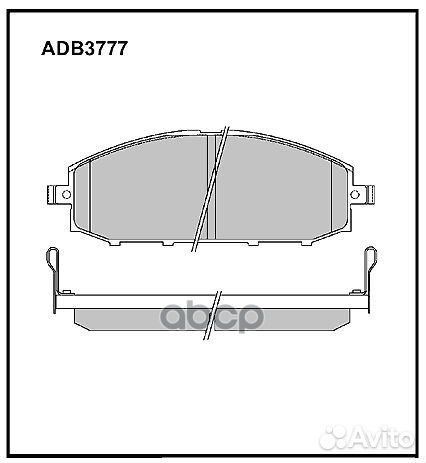 Колодки тормозные дисковые перед ADB3777 AL