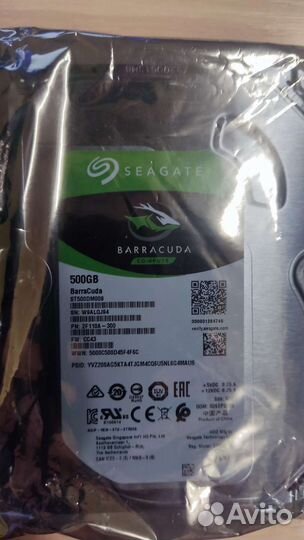 Новый hdd на 500 Гб Seagate