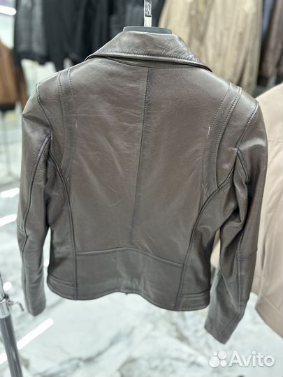 Кожаная куртка косуха женская