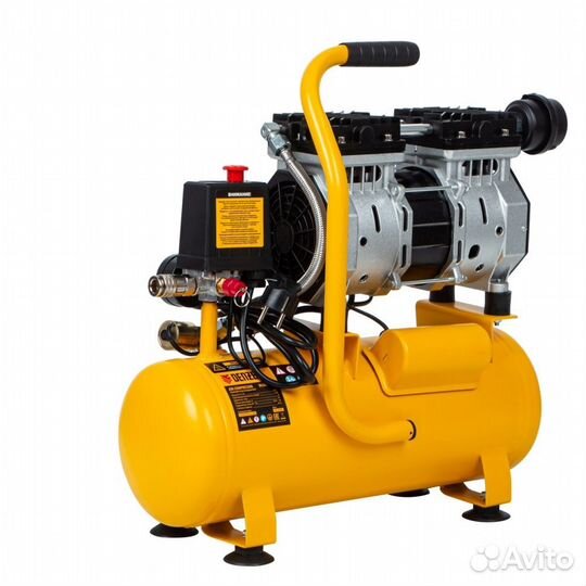 Denzel Компрессор DLS650/10 безмаслянный малошумный 650Вт 120л/мин ресивер 10л