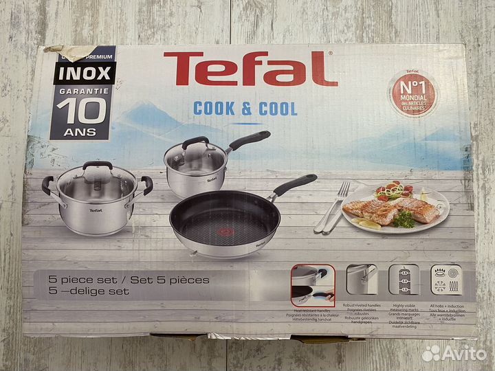 Набор кастрюль и сковорода Tefal