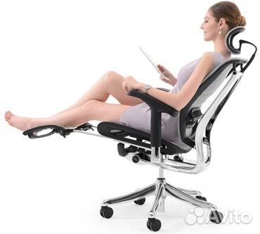 Кресло Expert Spring с выдвижной подножкой серое объявление продам