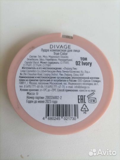 Пудра divage true color компактная