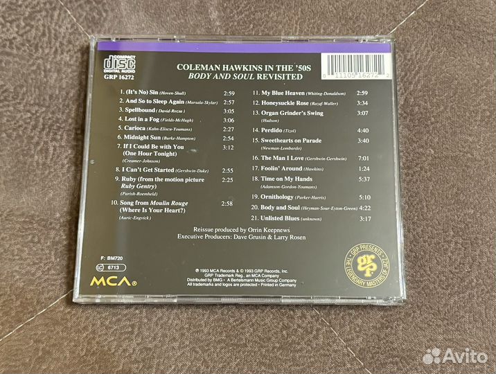 Coleman Hawkins –In The 50's:Body & Soul Revisited