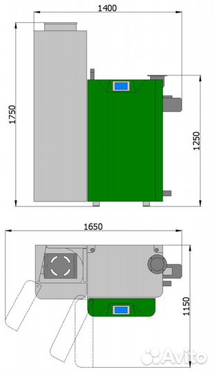 Новый пеллетный котел на 16 кВт 