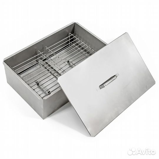 Коптильня двухъярусная 580х380х220 сталь 1.0мм