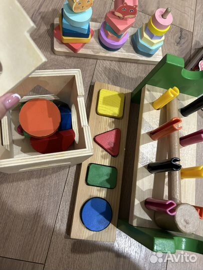 Развивающие деревянные игрушки пакетом