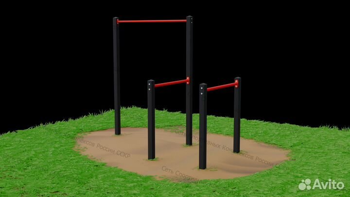 Турник уличный и брусья, комплекс