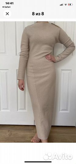 Платье zara 100% шерсть новое