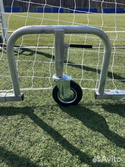 Ворота футбольные мобильные с колесами, алюминиев