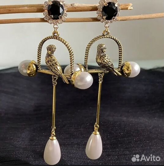 Серьги птички