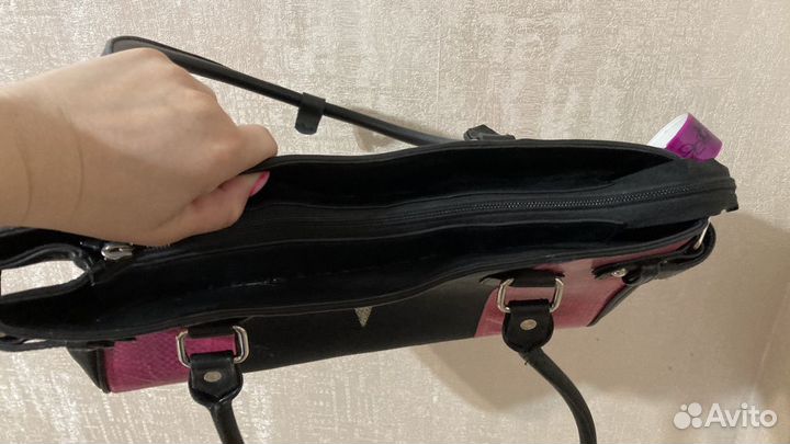 Сумка из кожи ската и морской змеи